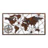 Handgeschilderd, decoratief metalen wandaccessoire, 120 cm x 60 cm, 100% metaal (1,5 mm), unieke kleurvariaties, stijlvol accent voor woondecoratie