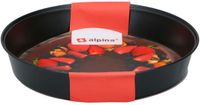 alpina Bakvorm Ø24x4,5cm - Ronde Taartvorm met Anti-aanbaklaag - Zwart