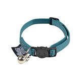 Love Story Anti-wurging halsband met bel nylon 20 > 28 cm, reflecterend, smaragd