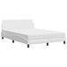 vidaXL Lit avec matelas "Dover", blanc, similicuir, 140x200 cm