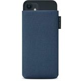 Adore June Telefoonhoes klassiek gerecycled blauw, compatibel met iPhone 13 Mini/iPhone 12 Mini, moderne duurzame R-PES stoffen, Made in Europe