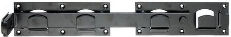 Alberts 210205 slaggrendel voor dubbele poort, zwart, 423 x 70 mm