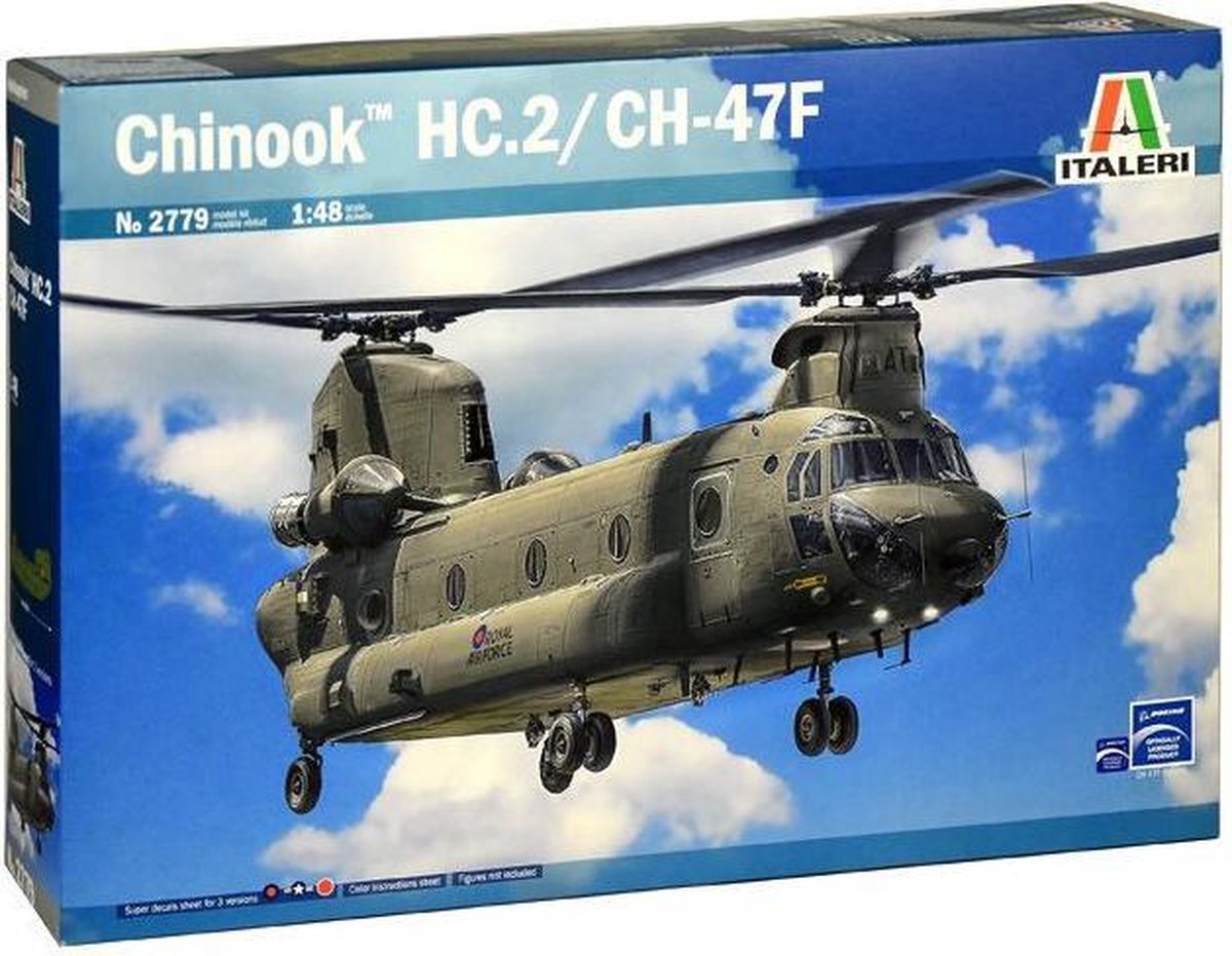 Italeri 510002779 510002779-1 Chinook HC.2 CH-47F, modelbouw, bouwpakket, standmodelbouw, schaal 1:48