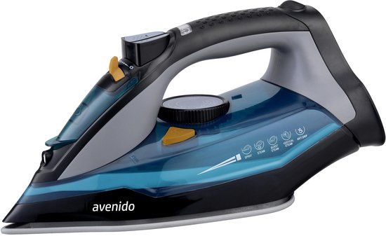 Avenido AV5046 Stoomstrijkijzer - 3000W - Keramische Zoolplaat - Blauw/Grijs/Zwart