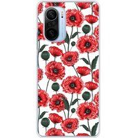 Xiaomi Mi 11 Pro Fleurs de pavot bedrukt siliconen hoesje