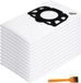PromoHome® 12 sacs aspirateur pour Karcher WD4, WD5, WD6, WD5P, WD6P, MV4, MV5, MV6 – 2.863-006.0, remplacement – adapté pour usage humide et sec