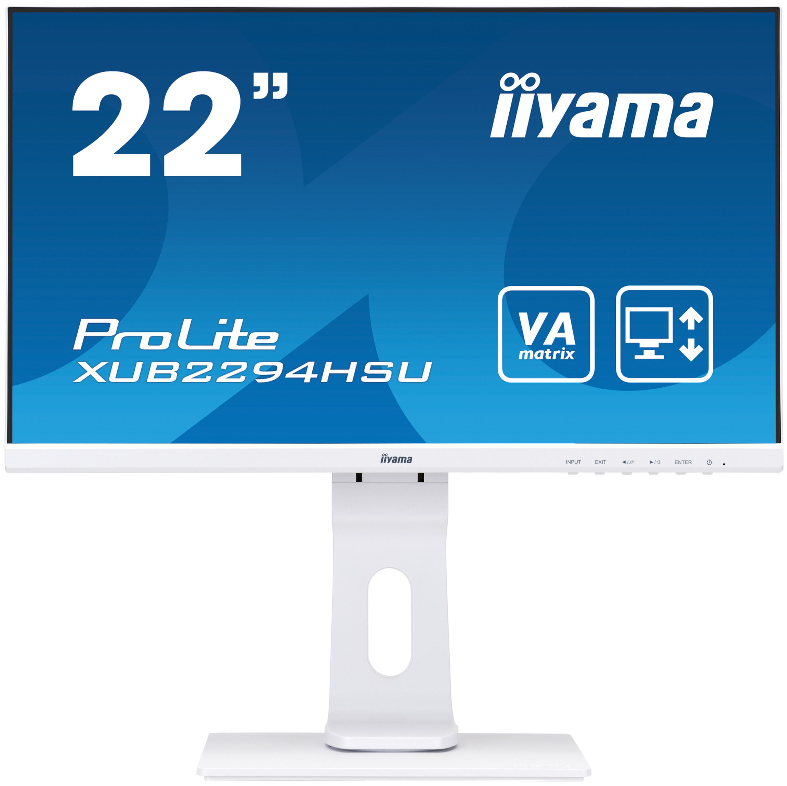 iiyama ProLite XUB2294HSU-W1 - 21.5" Full HD Monitor - White