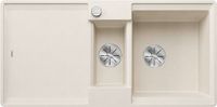 Blanco Silgranit spoelbak, 99x49 mm, zacht wit