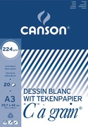 Canson tekenblok C à grain 224 g/m² ft 29 7 x 42 cm A3