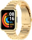 By Qubix Qubix Stalen schakelband met case - Goud - Geschikt voor Xiaomi Redmi Watch 2 (Lite)