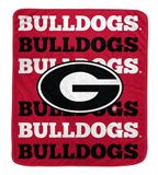 Pegasus Sports NCAA Georgia Bulldogs Repeat Refresh Wordmark Fleece Deken