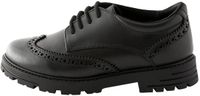 Next - Meisjes - Leren brogues met grove veters voor school - Zwart