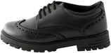 Next - Meisjes - Leren brogues met grove veters voor school - Zwart