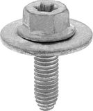 Restagraf - Zeskantschroeven met speciale sokkel onder motor kuip - Staal klasse 8.8 - Diameter M6-1.00 x 20 mm - Ref. 228314 - Compatibel met Dacia, Fiat, Mitsubishi, Nissan, Opel, Renault, Smart