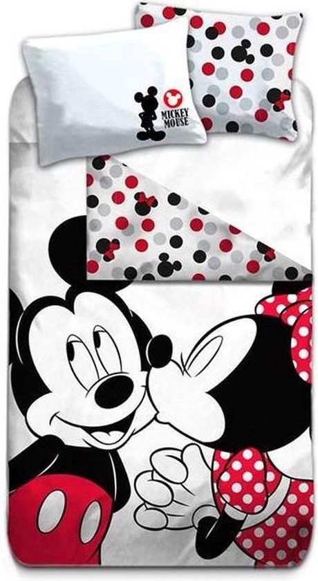 Carbotex Disney Mickey Mouse Kiss Dekbedovertrek Eenpersoons Multi 140 x 200 cm
