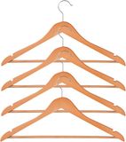 MSV Houten Kledinghangers Set van 4