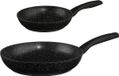 Secret de Gourmet - Koekenpannen set 2x - Zwart - Dia 20 en 26 cm