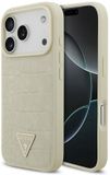 Guess Croco Triangle Logo Magsafe Case Voor iPhone 17 Pro Luxe Cover