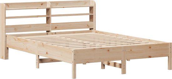 vidaXL Bedframe Massief Grenenhout 150x200 cm Naturel