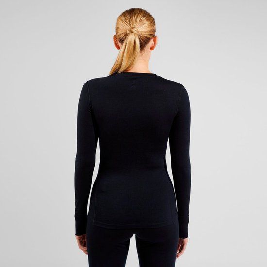 ODLO MERINO 200 Longsleeve Crew Neck Women - Black - XS