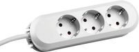 Bachmann 2342423 Smart stekkerdoos geaard contact - Set van 3 - Geklonken - Wit - 5,0 m