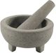 EMPERIAL K Vijzel met stamper - grijs - graniet - 14 cm
