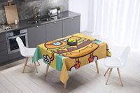 Bonamaison Tafelkleed, Anti-Mold, Sneldrogend, Waterdicht, 100% Polyester Tafellaken, 140cm x 140cm - Ontworpen en Vervaardigd in Turkije