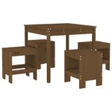 vidaXL 5-delige tuinset, massief grenenhout, honingbruin