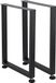 StarTech Twee metalen tafelpoten - Onderstel voor tafel en bank - Industrieel design - Modern, geometrische vorm - 67,3 x 45 cm - Zwart