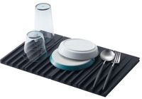 YAMAZAKI 3835-P Opvouwbare afdruipbak - Keukenschotel Droogmat Home | Siliconen, Zwart