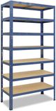 Shelfplaza HOME metalen stellingkast - 200x110x40 cm - blauw - 7 planken