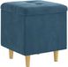 vidaXL Ottoman met opbergruimte blauw 40 x 40 x 45 cm fluweel