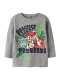 NAME IT T-shirt 'NMMJik Paw' bleu foncé / gris chiné / vert herbe / orange rouge