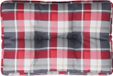 vidaXL - Palletkussen - 50x40x12 cm - Stof - Rood Ruitpatroon