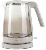 LIVOO Waterkoker, 1,7 liter, 2200 watt, borosilicaatglas, grijs, DOD216G