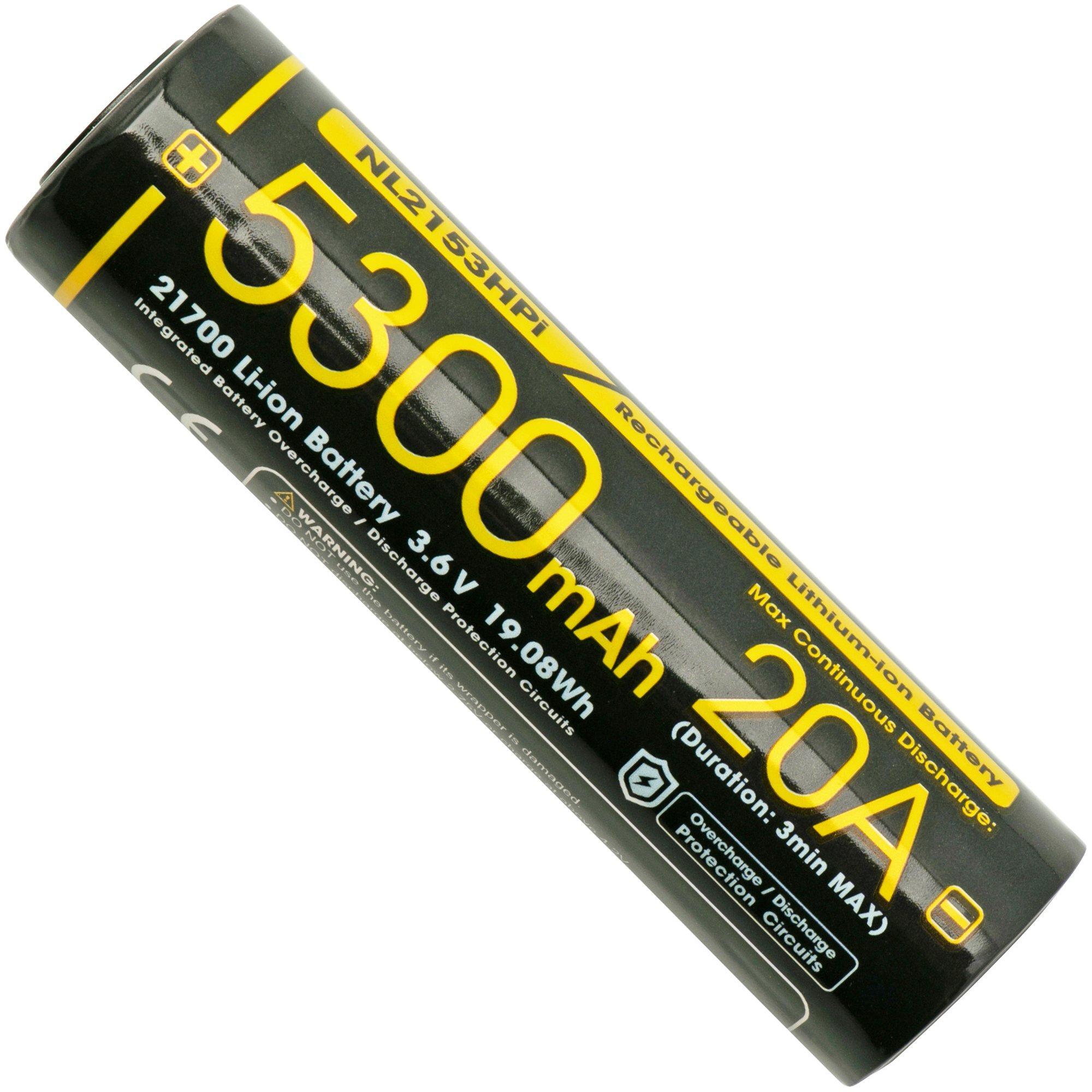 NITECORE NL2153HPi Li-ion oplaadbare batterij, 3,6V, 5300 mAh