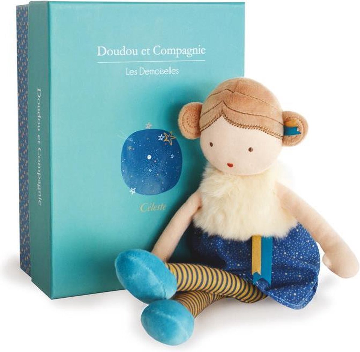 Doudou et Compagnie DouDou Speelpop Celeste in cadeau verpakking DC3627