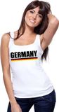 Bellatio Decorations Wit Germany supporter mouwloos shirt dames - Duitsland singlet shirt/ tanktop XL
