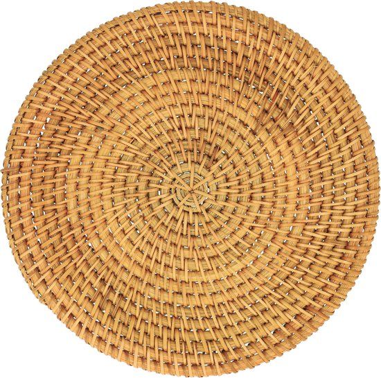 Krumble Pannenonderzetter rond - Hittebestendig - Rotan - Bruin - 20 cm