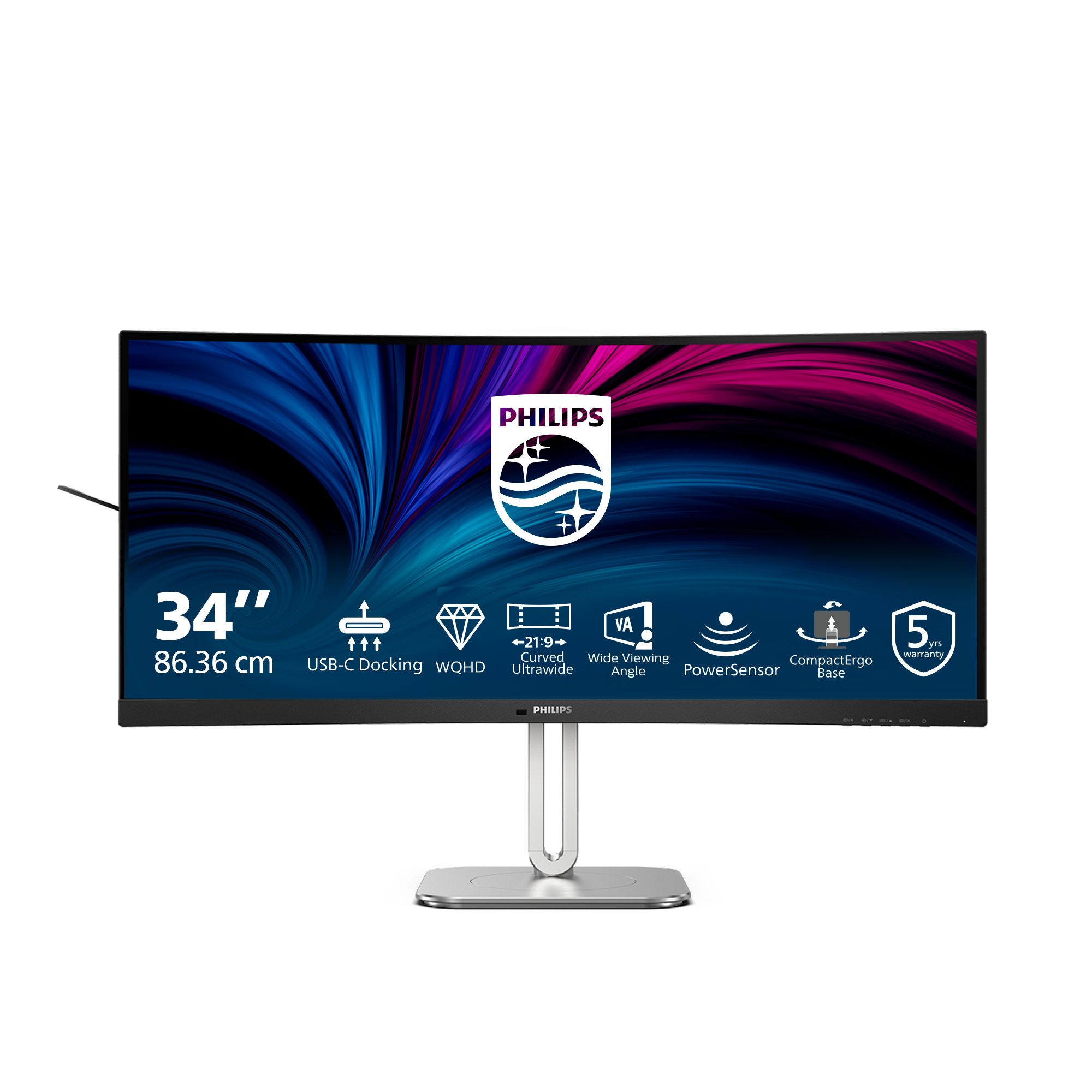 Philips 34B2U5600C/00 34" Dual QHD Monitor - 3440 x 1440, 120Hz, Curved