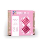 CONNETIX - Magnetisch Tegels - Pastel Roze en Bessen Basisplaat Pakket - 2 Stuks - Magnetisch Speelgoed