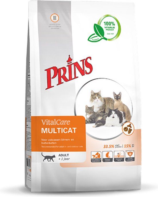 Prins VitalCare Multicat - Kattenvoer - 10 kg