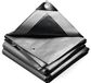 PromoHome Afdekzeil 4x6 m - Waterdicht Polyethyleen 240 g/m² - Extra Zwaar & Robuust met Aluminium Ogen - UV-bestendig - Grijs