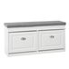 SoBuy FSR64-W Schoenenkast met 2 kleppen - Schoenenbank met Zitkussen - Wit, 104x52x24cm