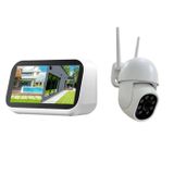 Technaxx Mini bewakingscamera set met touchscreen monitor 4,3 inch - 3MP 2K WLAN camera dual-band, IP65 buitencamera - PTZ: draaien, kantelen; personenherkenning, nachtzicht, 2-weg audio - TX-389