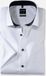 OLYMP Luxor modern fit chemise - manche courte - blanc structure (contraste) - Sans repassage - Tour de cou : 45