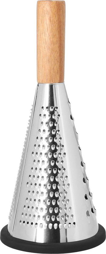 Krumble Rasp met houten handvat - Antislip - RVS en hout
