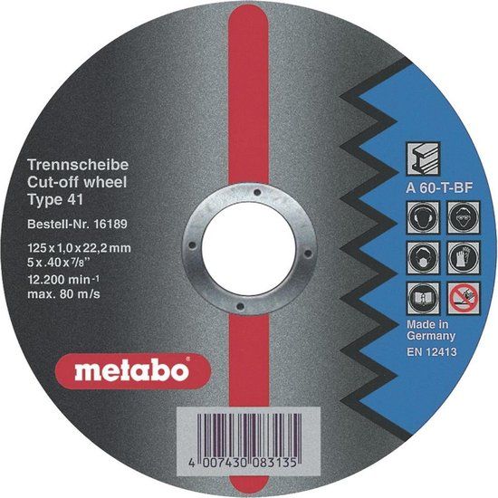 Metabo accessoires Metabo Flexiamant Super Doorslijpschijf - 125 x 1 x 22,23mm
