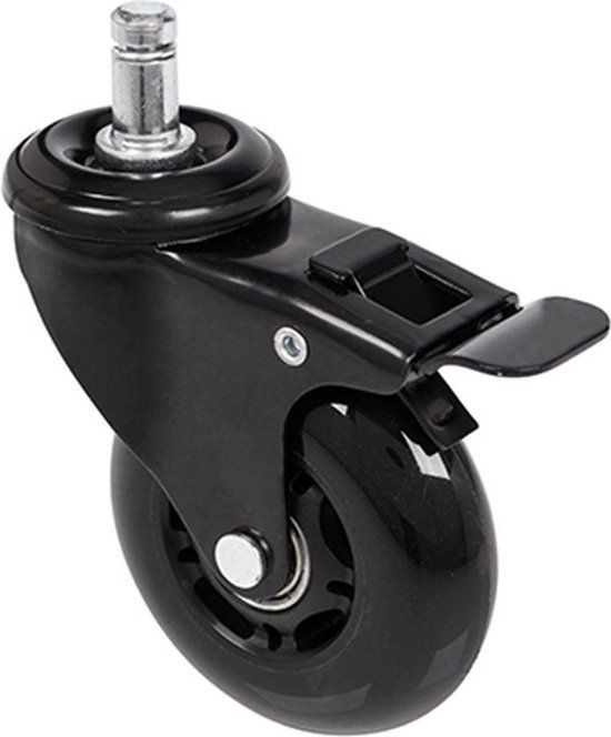 Bureaustoel Wiel - Zwart - 5x Rolo Skate 11mm/75mm