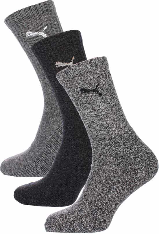 PUMA Sportsokken - SPORT 3 paar - Unisex - Maat 43 anthracite / grey